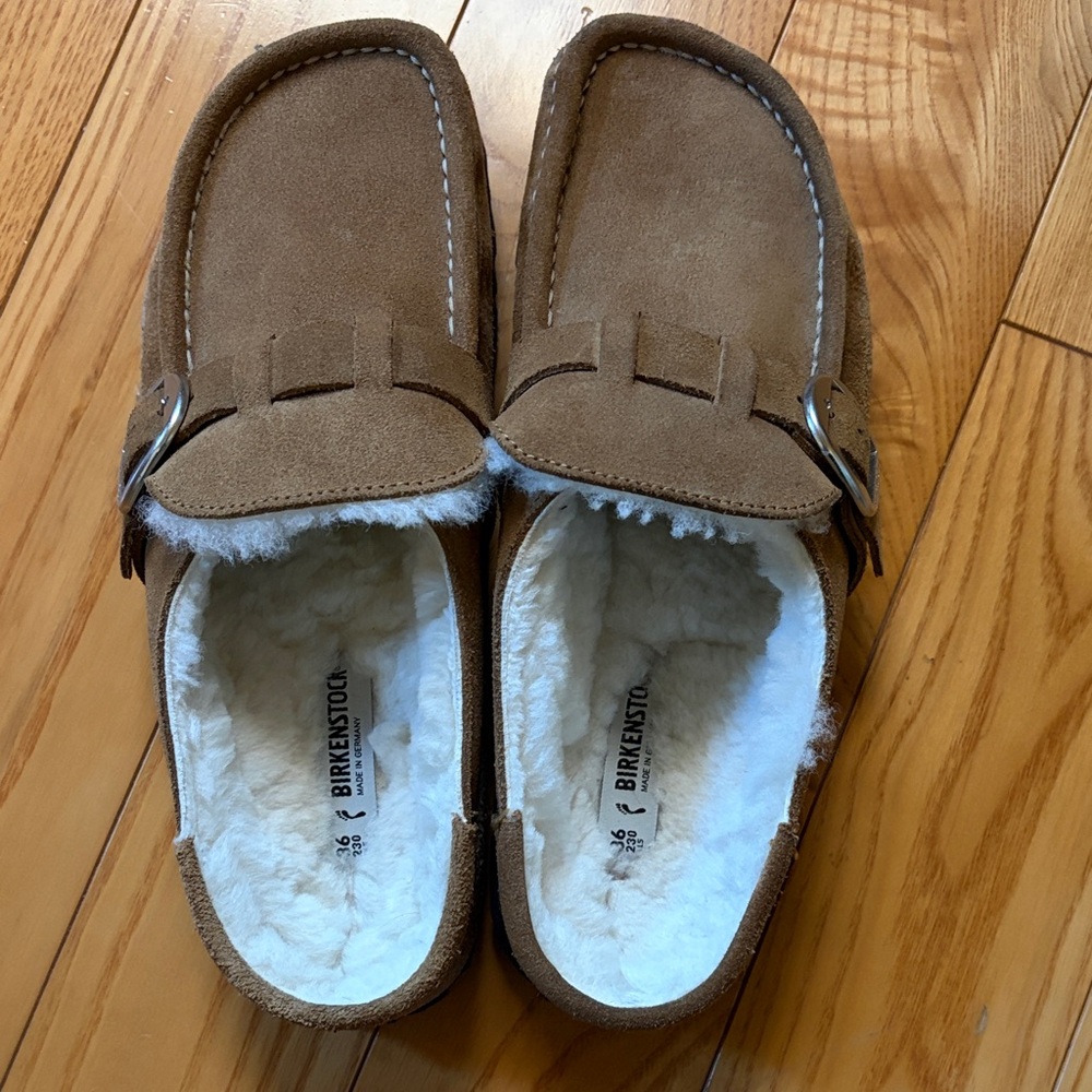 New NWOT Birkenstock Buckley Shearling Shoes 36 Narrow (no box)